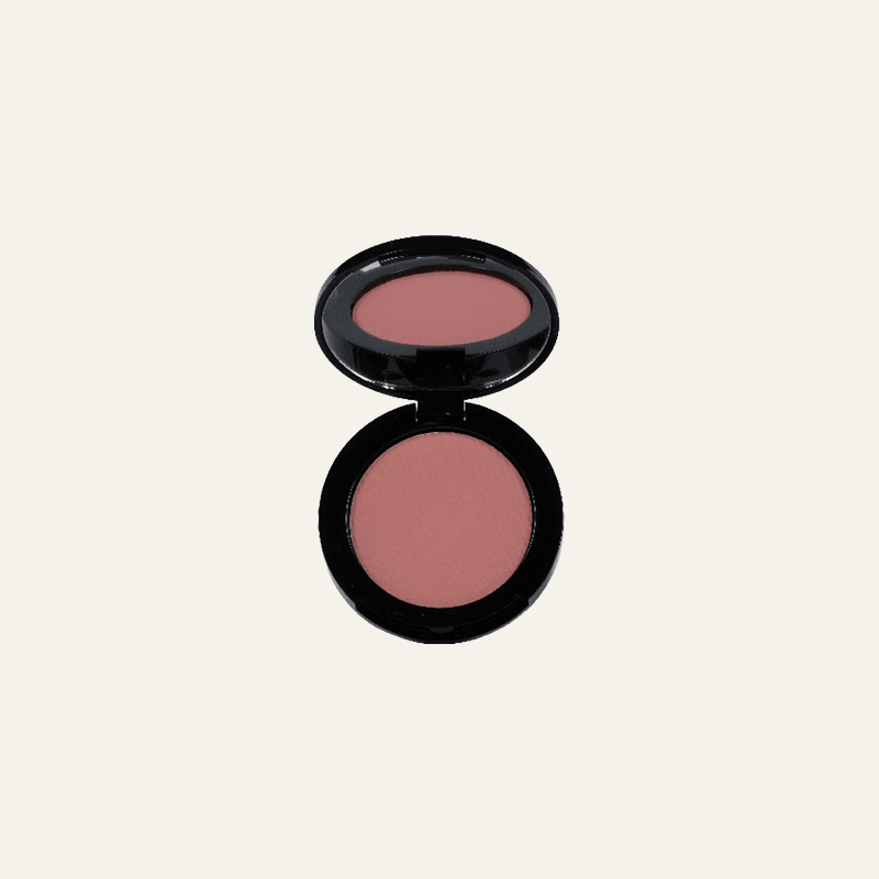 Blush pink in cheek